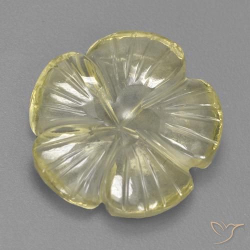 4.04ct 天然 拉古纳黄 石英, 花形切割, 透明