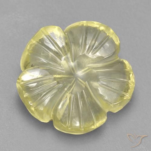 4.47ct 天然 拉古纳黄 石英, 花形切割, 透明