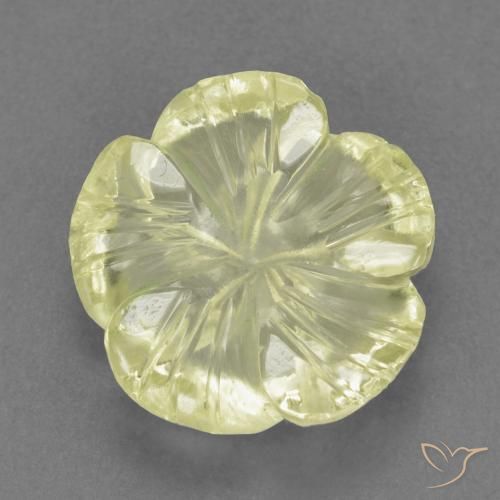 4.66ct 天然 淡黄色 石英, 花形切割, 透明