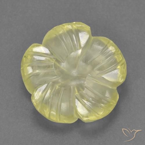 4.30ct 天然 中浅黄色 石英, 花形切割, 透明