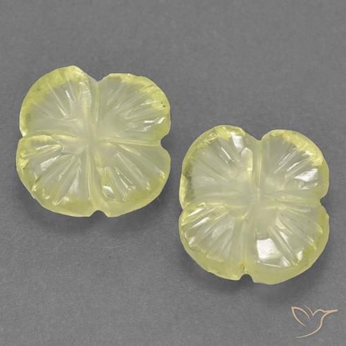 2.64ctw 天然 中浅黄色 石英, 花形切割, 透明