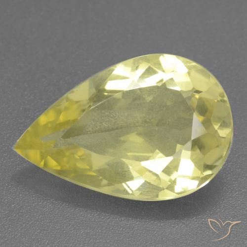 11.04ct 天然 淡黄色 石英, 梨形, VS
