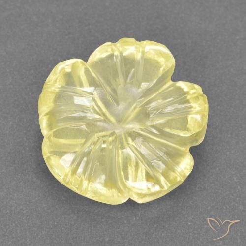 3.52ct 天然 淡黄色 石英, 花形切割, 透明