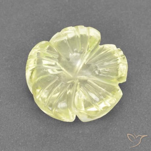 3.16ct 天然 淡黄色 石英, 花形切割, 透明
