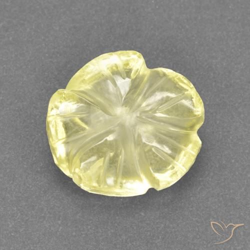 2.81ct 天然 中黄色 石英, 花形切割, 透明