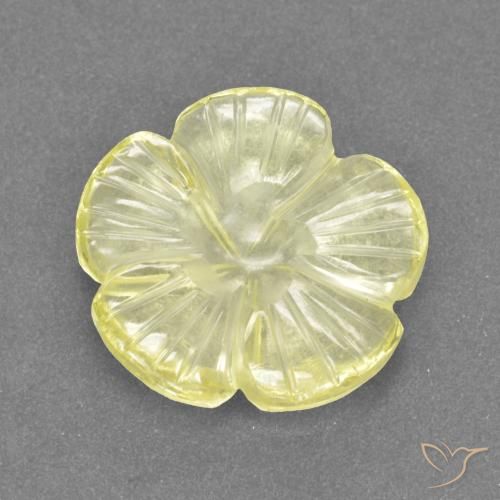 3.40ct 天然 中浅黄色 石英, 花形切割, 透明