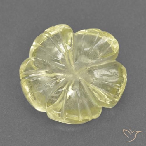 2.52ct 天然 中浅黄色 石英, 花形切割, 透明