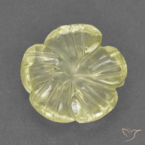 3.72ct 天然 中浅黄色 石英, 花形切割, 透明