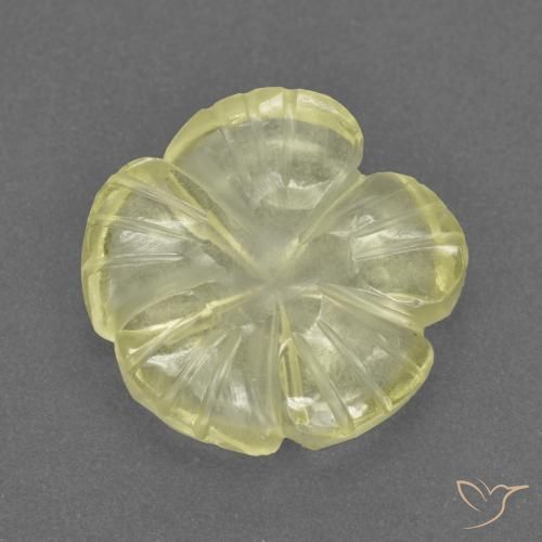 3.08ct 天然 中浅黄色 石英, 花形切割, 透明