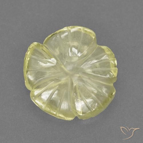 3.89ct 天然 柠檬黄 石英, 花形切割, 透明