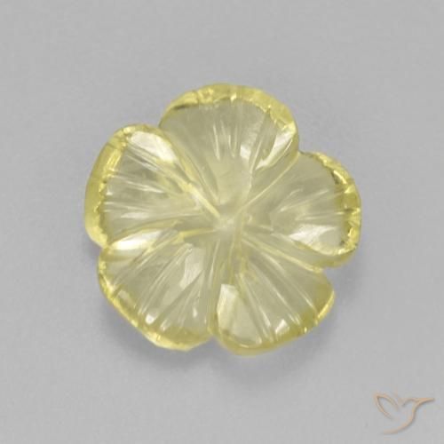 2.87ct 天然 淡黄色 石英, 花形切割, 透明