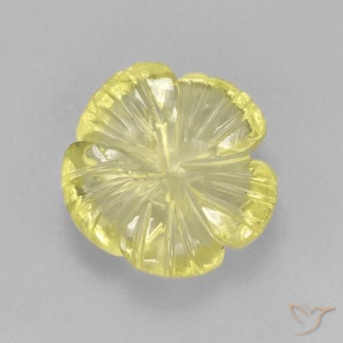 3.83ct 天然 淡黄色 石英, 花形切割, 透明