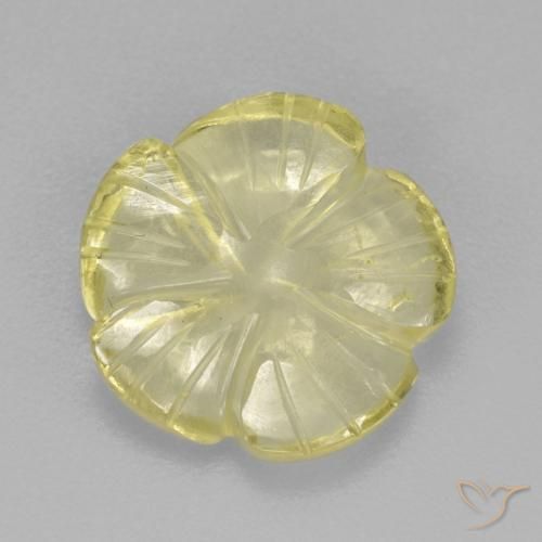 3.83ct 天然 淡菠萝黄 石英, 花形切割, 透明