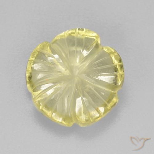 4.26ct 天然 淡菠萝黄 石英, 花形切割, 透明