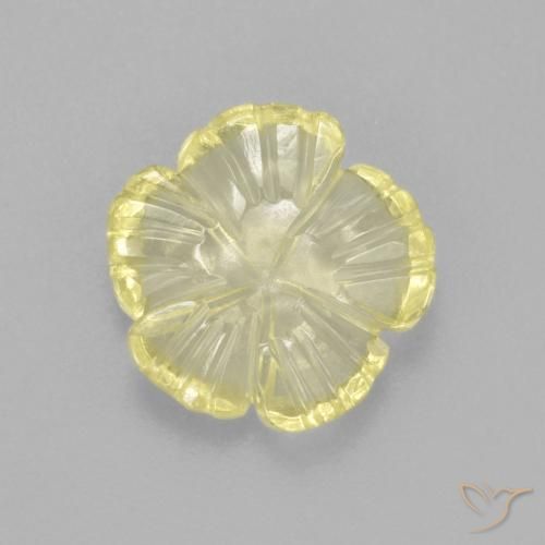 1.85ct 天然 淡黄色 石英, 花形切割, 透明