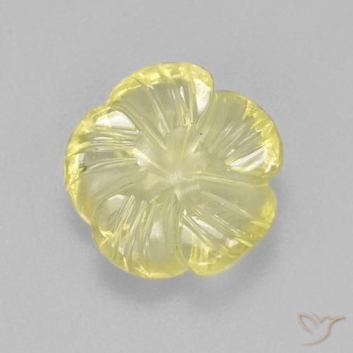 3.36ct 天然 淡黄色 石英, 花形切割, 透明