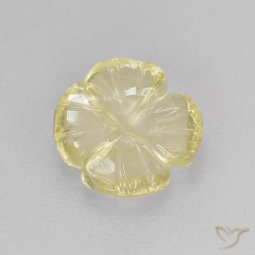 2.31ct 天然 浅绿黄色 石英, 花形切割, 透明