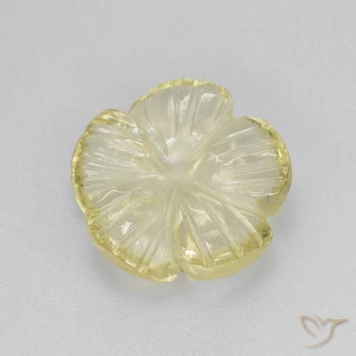 3.12ct 天然 淡黄色 石英, 花形切割, 透明