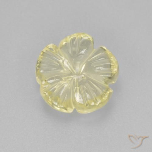 2.14ct 天然 淡黄色 石英, 花形切割, 透明