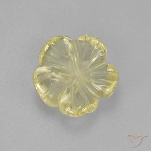 2.21ct 天然 浅绿黄色 石英, 花形切割, 透明