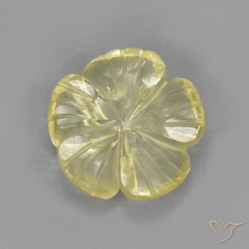 2.59ct 天然 淡黄色 石英, 花形切割, 透明