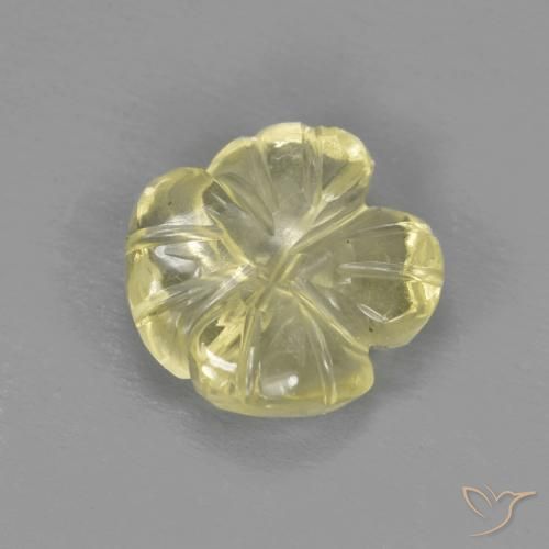 2.04ct 天然 浅拉古纳黄 石英, 花形切割, 透明