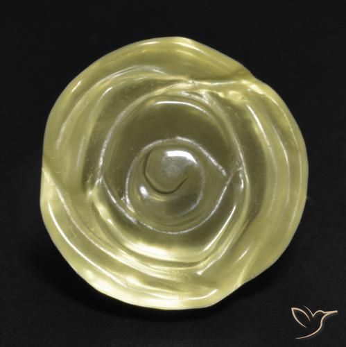 13.55ct 天然 中黄色 石英, 花形切割, 透明