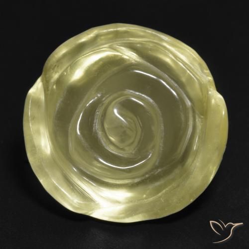 14.90ct 天然 中黄色 石英, 花形切割, 透明