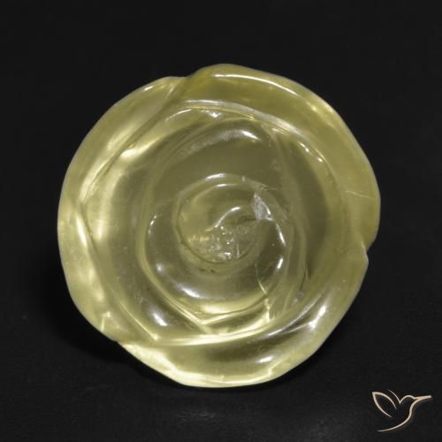 10.57ct 天然 淡黄色 石英, 花形切割, 透明
