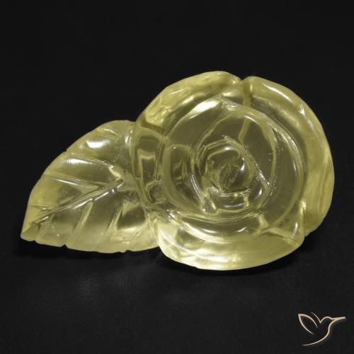 18.90ct 天然 拉古纳黄 石英, 花形切割, 透明