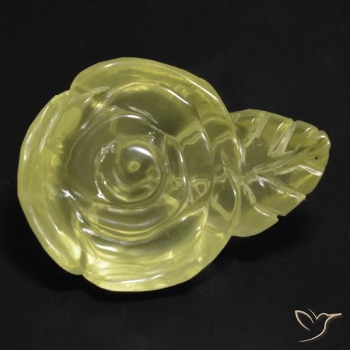 22.84ct 天然 淡黄色 石英, 花形切割, 透明