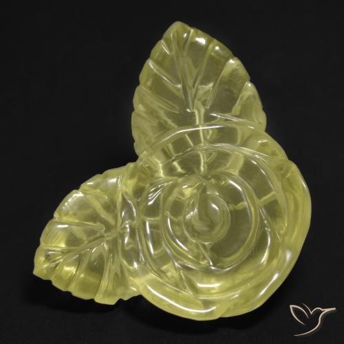27.63ct 天然 拉古纳黄 石英, 花形切割, 透明