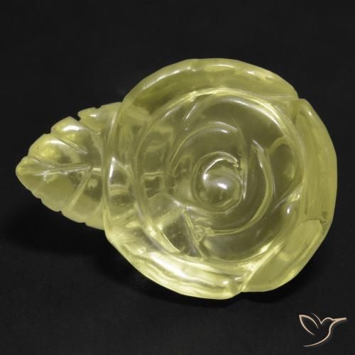21.64ct 天然 淡黄色 石英, 花形切割, 透明