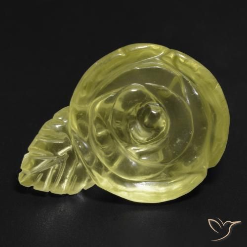 26.39ct 天然 中黄色 石英, 花形切割, 透明