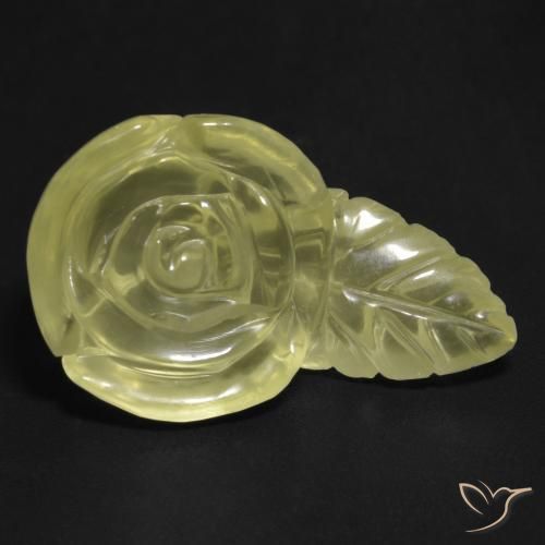 15.31ct 天然 淡黄色 石英, 花形切割, 透明