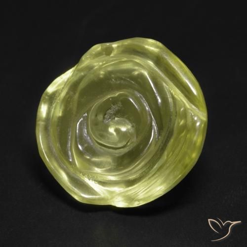 12.59ct 天然 淡黄色 石英, 花形切割, 透明