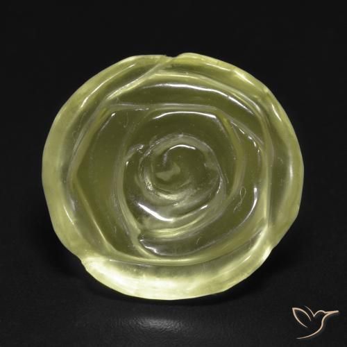 11.13ct 天然 淡黄色 石英, 花形切割, 透明