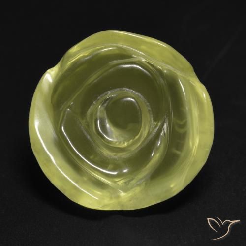 14.68ct 天然 柠檬黄 石英, 花形切割, 透明