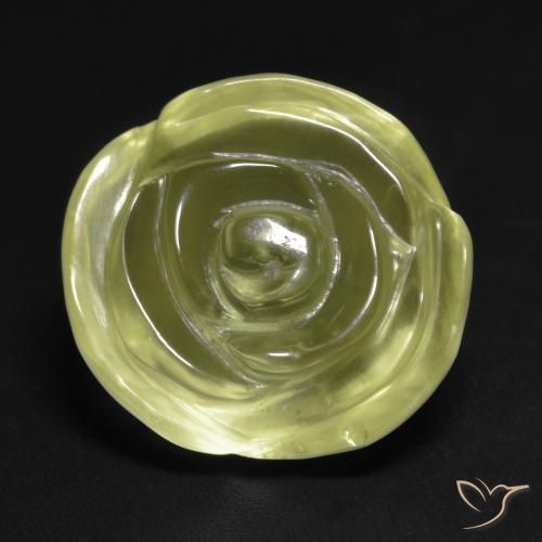 15.19ct 天然 柠檬黄 石英, 花形切割, 透明