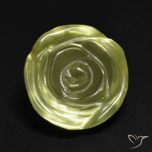 14.89ct 天然 中黄色 石英, 花形切割, 透明