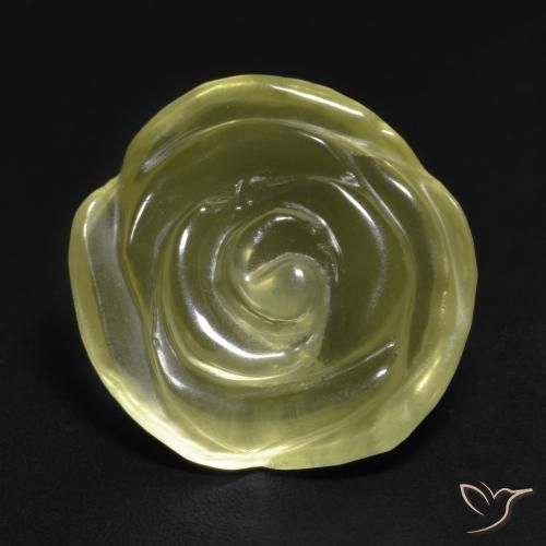 11.58ct 天然 绿黄色 石英, 花形切割, 透明
