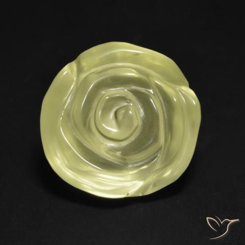 12.57ct 天然 淡黄色 石英, 花形切割, 透明