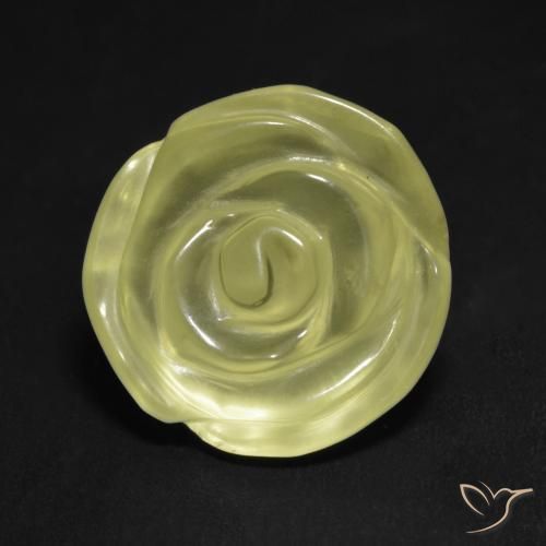 11.71ct 天然 淡黄色 石英, 花形切割, 透明