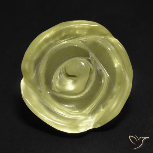 14.21ct 天然 淡黄色 石英, 花形切割, 透明