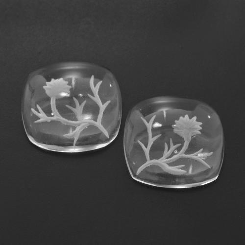 24.46天然白色石英，异形，19.1×19.1毫米，透明