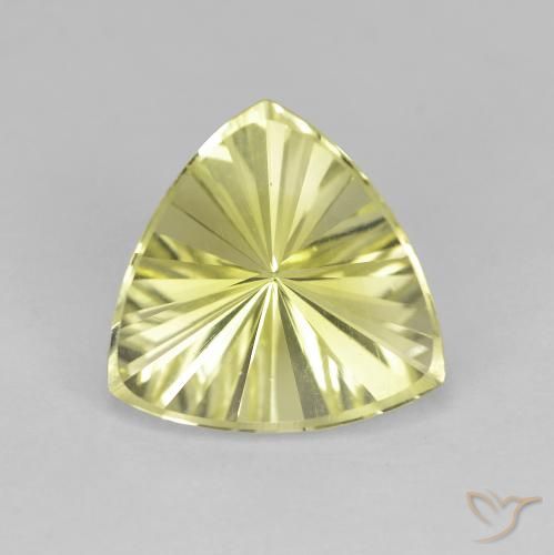 2.37ct 天然 中黄色 石英, 胖三角形, VVS