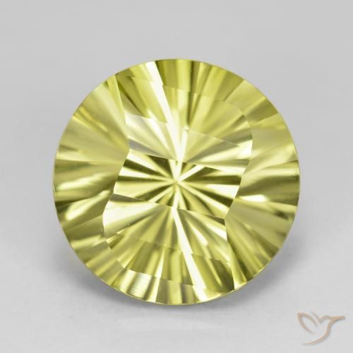 9.03ct 天然 中黄色 石英, 圆形的, VVS