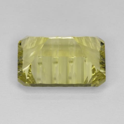 10.32克拉天然黄色石英，祖母绿式切割，15.9×12毫米，VVS