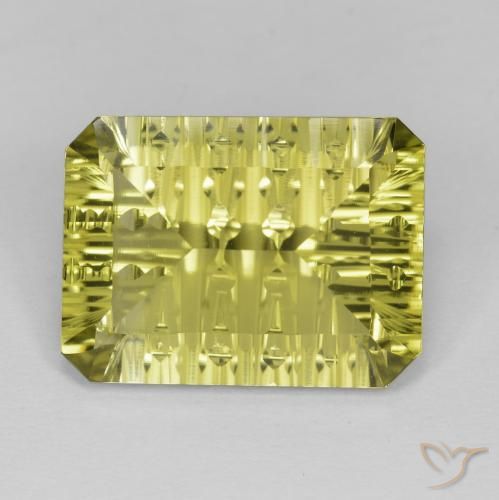9.03ct 天然 拉古纳黄 石英, 祖母绿式切割, VVS