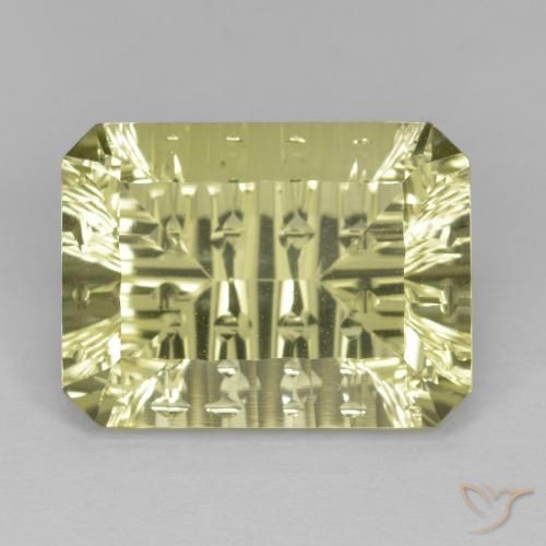 10.98ct 天然 中浅黄色 石英, 祖母绿式切割, VVS